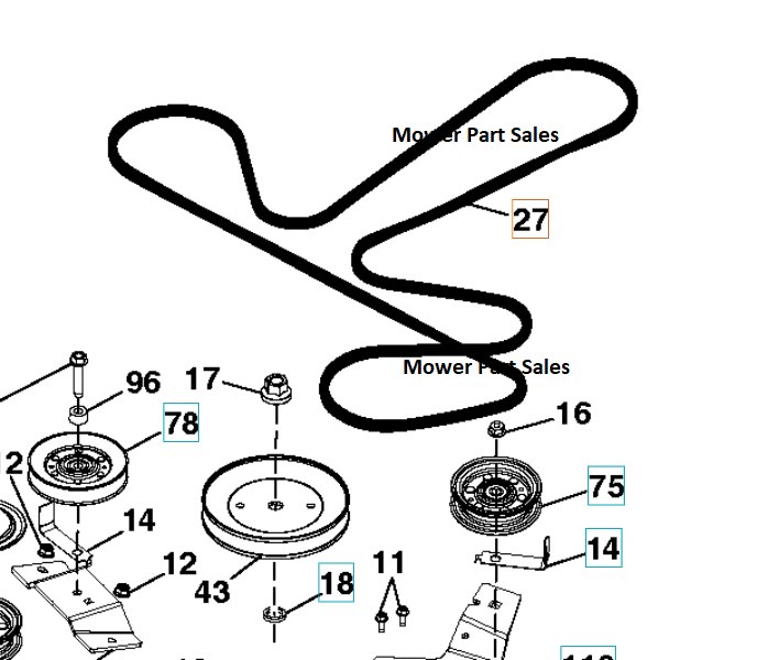 Kevlar Cutting Deck Drive Belt Husqvarna TC238 TC238TX TC239T